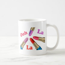 Ooh La La Luscious Lipstick Coffee Mugs
