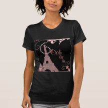ooh la la pink vintage paris eiffel tower shirt