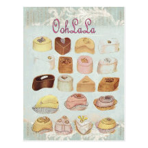 Oohlala temptation Vintage Chocolate Paris Fashion Postcards