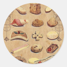 Oohlala temptation Vintage Cookies Paris Fashion Round Stickers