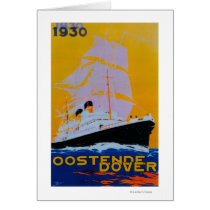 Oostende Dover Vintage PosterEurope Cards
