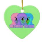 Op Art 3 - Bichon Frise Ornaments
