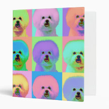 Op Art - Bichon Frise Binders