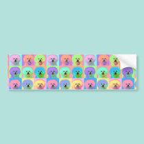 Op Art - Bichon Frise bumper stickers