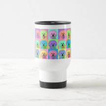 Op Art - Bichon Frise Coffee Mugs
