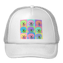 Op Art - Bichon Frise Hats
