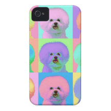 Op Art - Bichon Frise iPhone 4 Cases