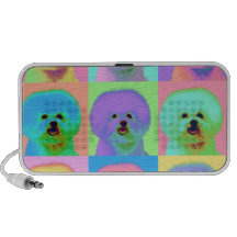 Op Art - Bichon Frise Laptop Speaker