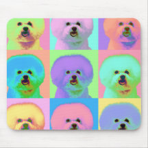 Op Art - Bichon Frise Mousepad