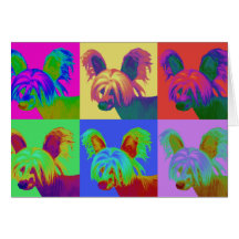 Op Art - Chinese Crested - Jasper Card
