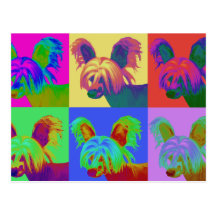 Op Art - Chinese Crested - Jasper Postcard