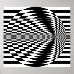 Op Art Contrasting Concentric Circles 01 posters