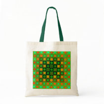 Op Art Green Budget Bag