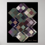 Op-Art (optical geometrical art) with your name posters