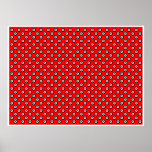 Op Art Vibrant Circles Red White Black Red Bkg posters