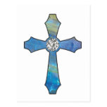 Opal & Diamond Jewel Cross Postcard