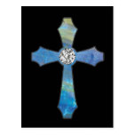 Opal & Diamond Jewel Cross Postcard