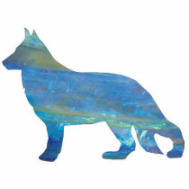 Opal German Shepherd Jewellery Pin