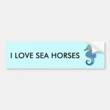 Opal Sea Horse Bumper Sticker