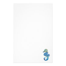 Opal Sea Horse Stationary Stationery Design