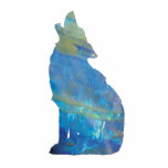 Opal Wolf Jewellery Ornament Photo Cut Out