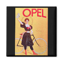 Opel - Vintage Bicycle Poster Art ( 1900 ) Refrigerator Magnet