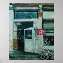 Open Bike Shop Poster