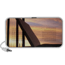Open Book and Sunset Photograph Laptop Speakers