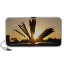 Open Book and Sunset Photograph Notebook Speakers