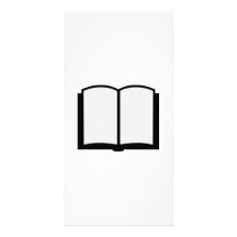 Open book icon photo card