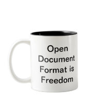 open Document Format is Freedom Cup Coffee Mugs