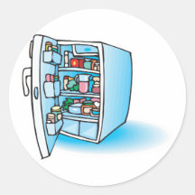 open fridge round stickers