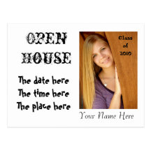 Open House Invitation - you design it - Customized Postcards