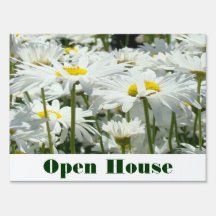 Open House Yard Signs Floral Daisy Flowers Daisies