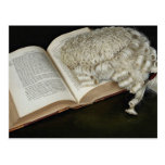 Open law book with wig, England Postcards