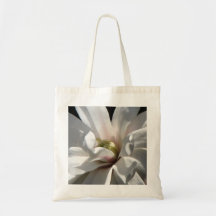 Open Magnolia Centennial Bloom Tote Bags