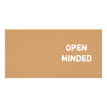 Open Minded. Light Brown. Photo Card Template
