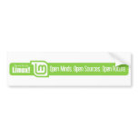 Open Minds, Open Sources, Open Future - Linux Mint bumper stickers