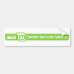 Open Minds, Open Sources, Open Future - Linux Mint Bumper Sticker