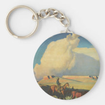 Open Range by Maynard Dixon Key Chain