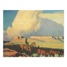 Open Range by Maynard Dixon Personalized Invite