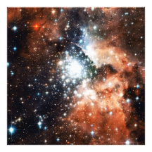 Open Star Cluster NGC 3603 in the Carina Nebula Photographic Print