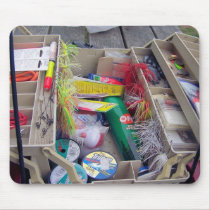 Open Tackle Box Mousepads