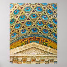 Opera House Ceiling, Budapest Print