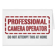 Opérateur professionnel d'appareil-photo carte de vœux