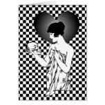 Ophelia and Yorick Checkered Blank Card