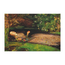 Ophelia by John Everett Millais Stretched Canvas Prints