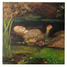 Ophelia by John Everett Millais Tile