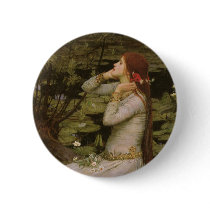 Ophelia (By the Pond) by John William Waterhouse Pinback Button