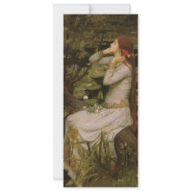 Ophelia (By the Pond) by John William Waterhouse Invitations